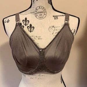 High support grey bra